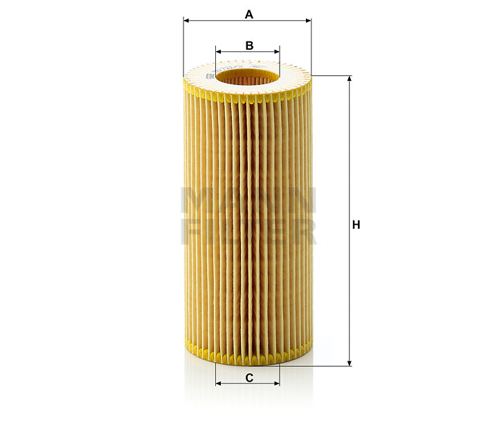 HU 721/2 x oil filter element (metal-free)