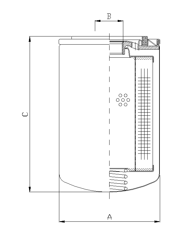 A120G25 oil filter (spin-on)