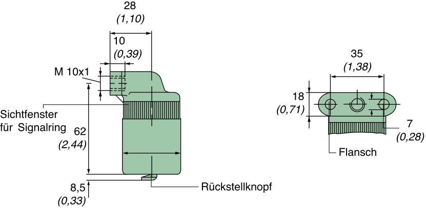 39 000 62 924 Wartungsanzeiger, 35mbar