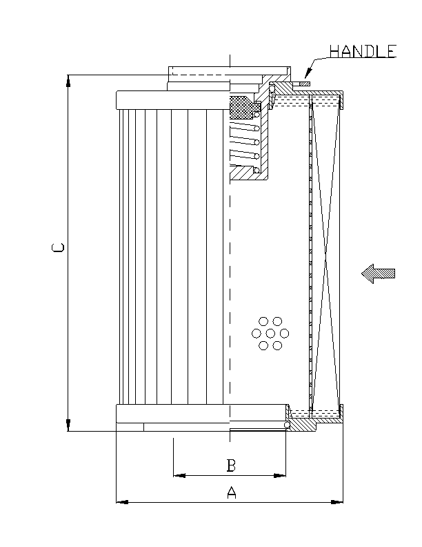 R166C25B Filterelement für Rücklauffilter