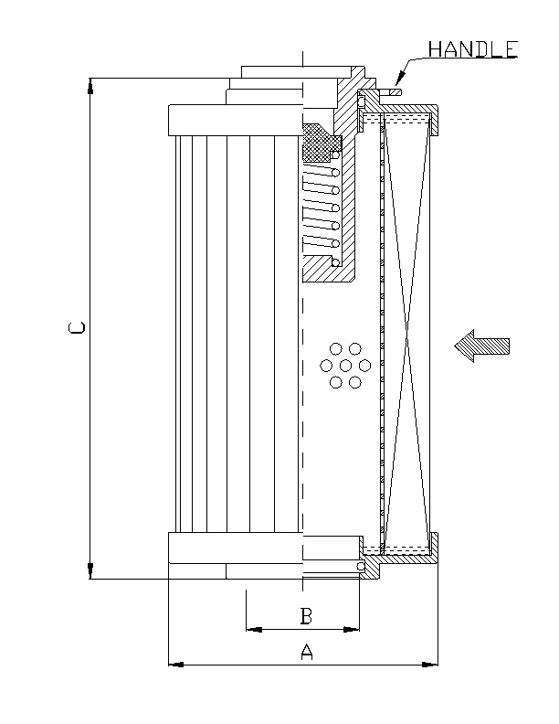 R120G25B Filterelement für Rücklauffilter