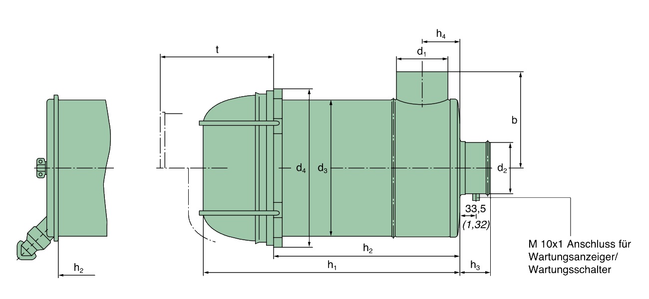 45 114 92 314 air filter (Piclon)