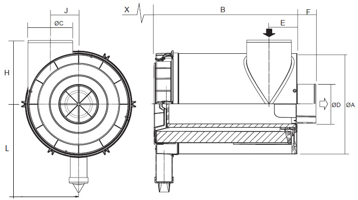 G130232 Luftfilter (RadialSeal FRG2)