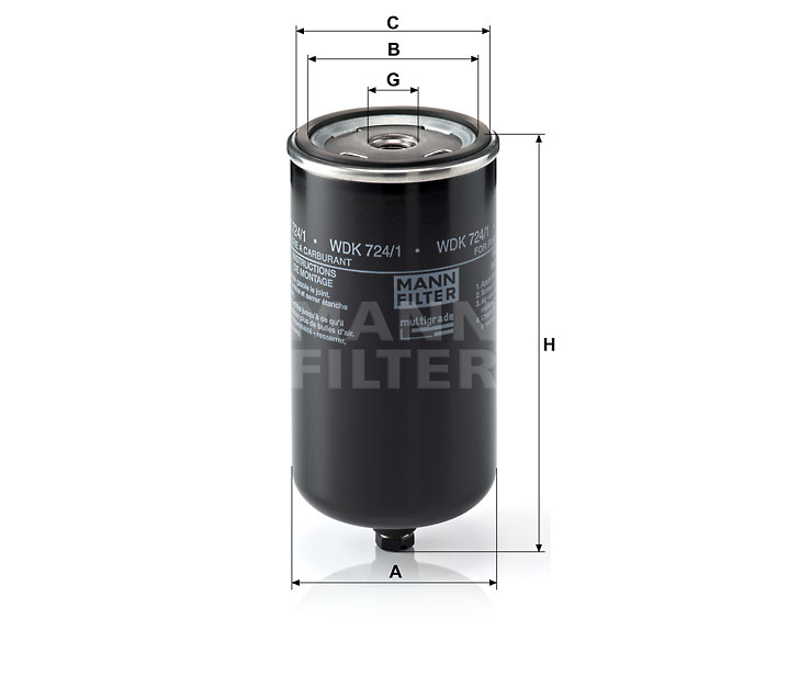 WDK 724/1 fuel filter spin-on