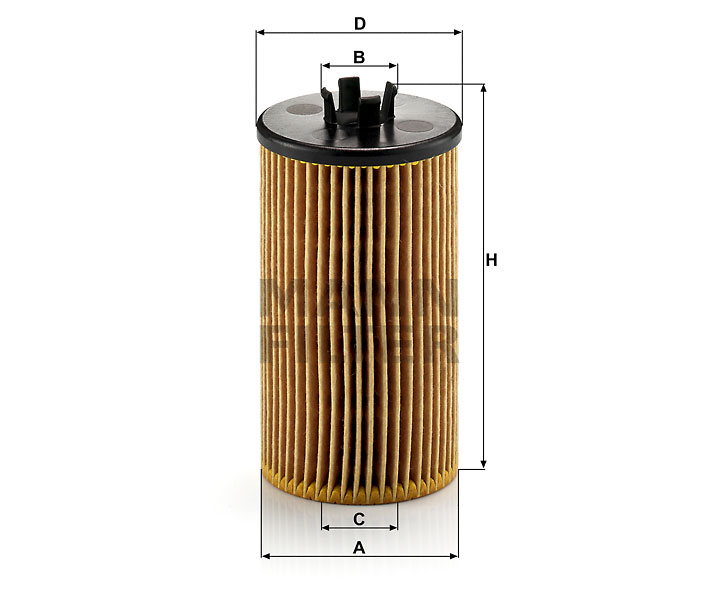 HU 612/2 x Ölfilterelement, metallfrei