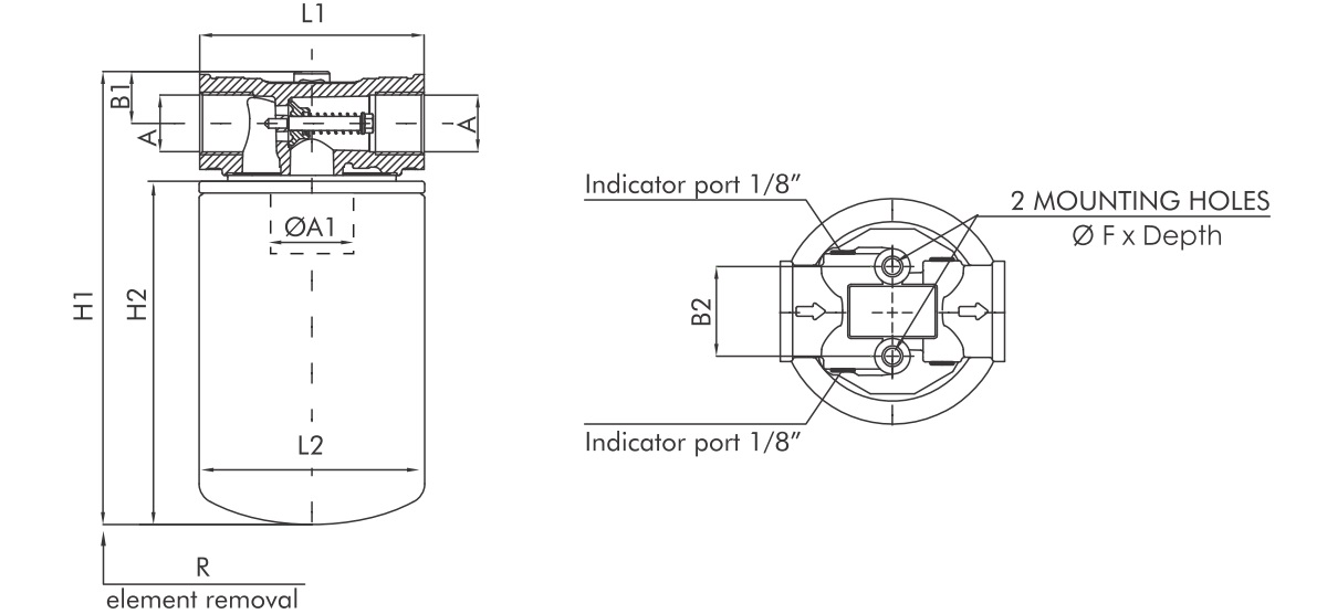 FA110C10BB4000 in-line filter