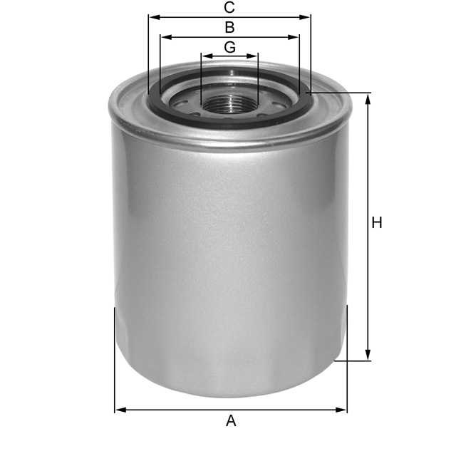 ZP527A oil filter spin-on