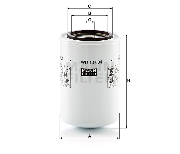 WD 10 004 hydraulic filter spin-on