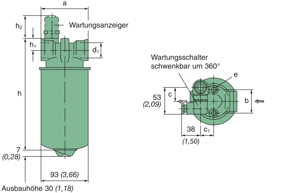 67 503 62 266 Leitungsfilter, 14 bar