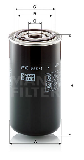 WDK 950/1 fuel filter