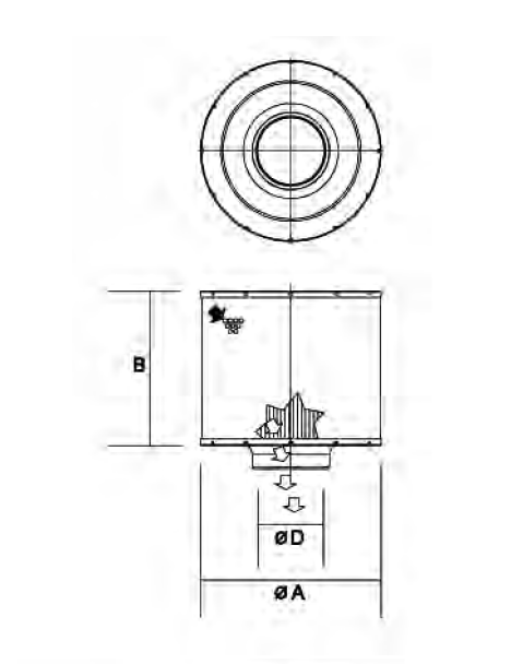 B105012 air filter (DuraLite ECB)