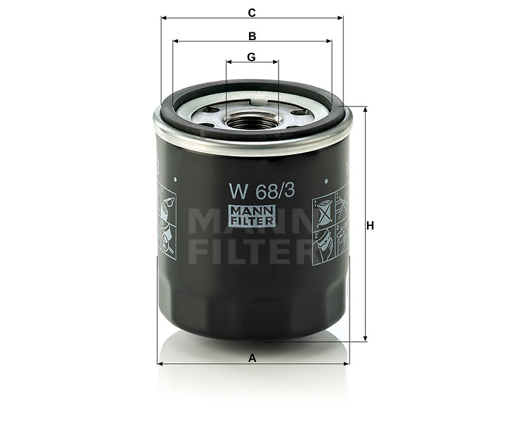 W 68/3 oil filter
