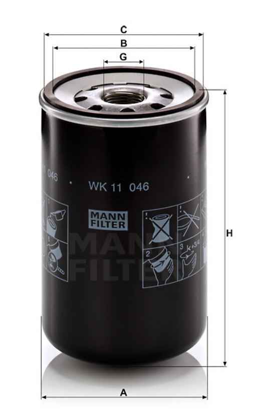 WK 11 046 fuel filter spin-on