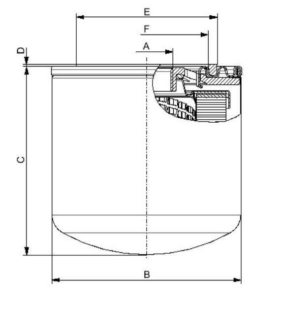 FO-0455 hydraulic filter spin-on