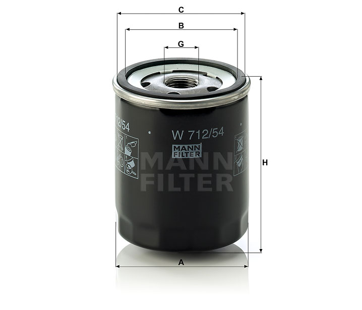 W 712/54 oil filter (spin-on)