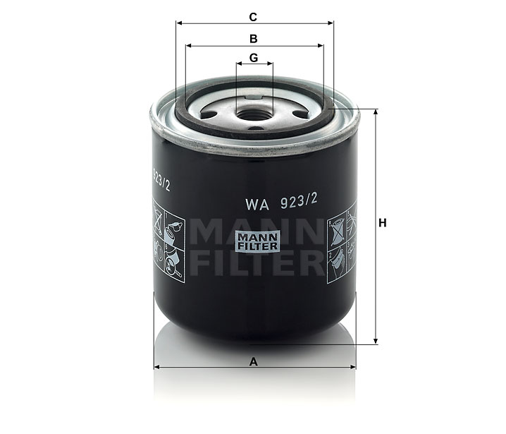 WA 923/2 coolant filter spin-on