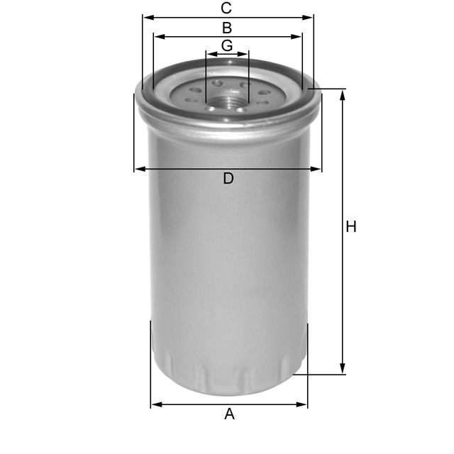 ZP587 oil filter spin-on