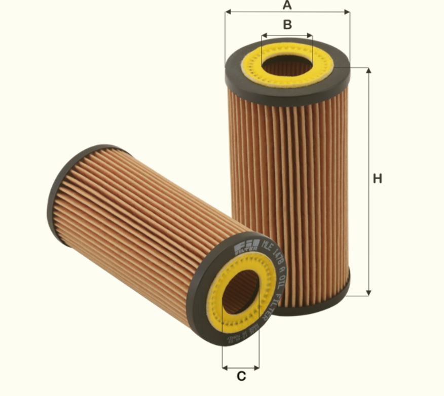 MLE1478A oil filter element (metal-free)