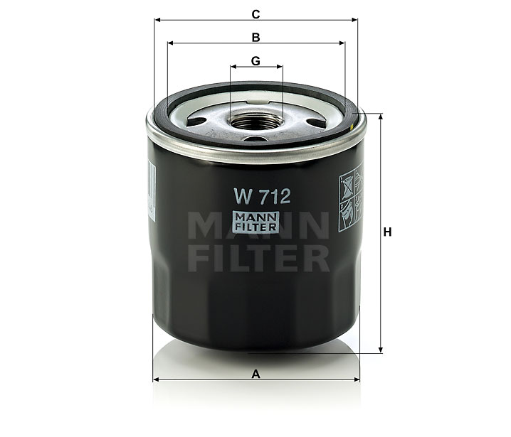 W 712 oil filter spin-on