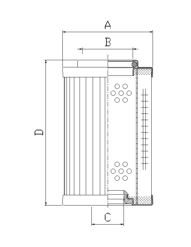 RMR444E10B Filter element for return filter