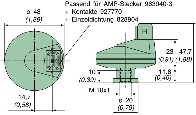 39 050 70 802 Wartungsschalter, Schließer, 50mbar