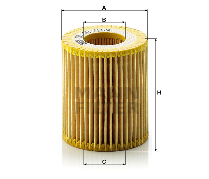 HU 711/4 x Flüssigkeitsfilterelement (metallfrei)