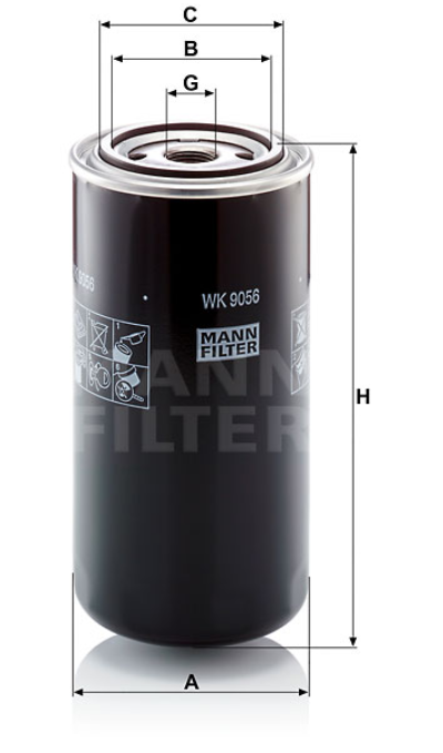 WK 9056 Kraftstofffilter SpinOn