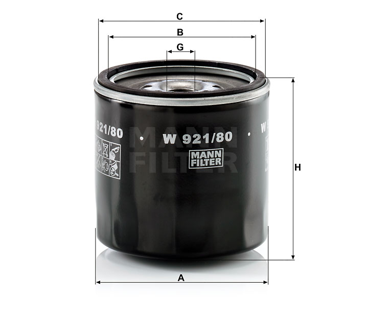 W 921/80 Wechselfilter SpinOn