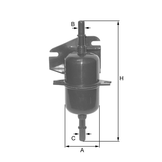 ZP8053FP Kraftstoff-Leitungsfilter (Inline)