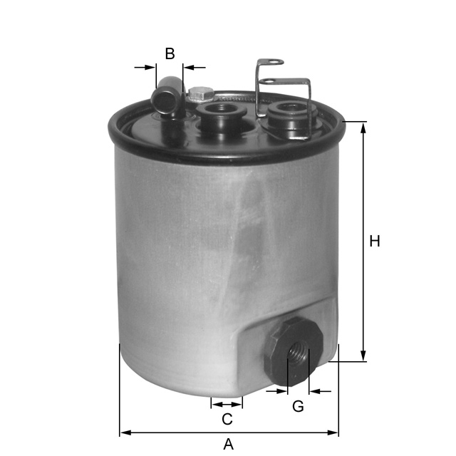 ZP8081FMBM Kraftstoff-Leitungsfilter (Inline)