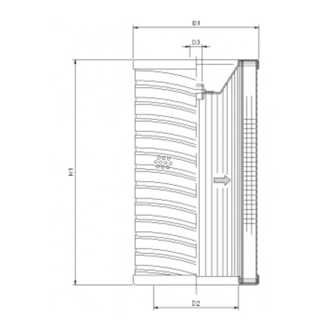 R731C25 Filterelement für Rücklauffilter