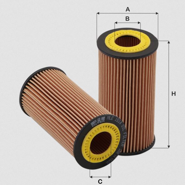 MLE1514 Ölfilterelement (metallfrei)