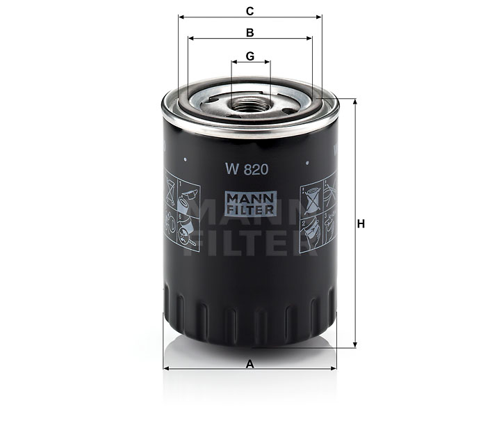 W 820 oil filter