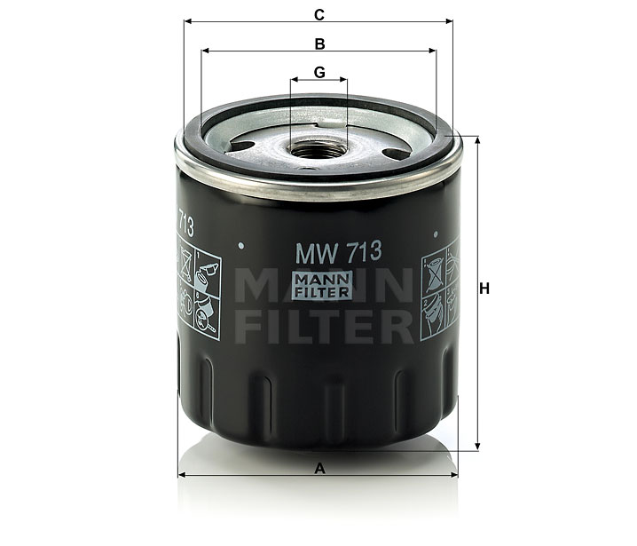 MW 713 Wechselfilter SpinOn