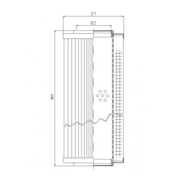 R481G25V Filterelement für Rücklauffilter