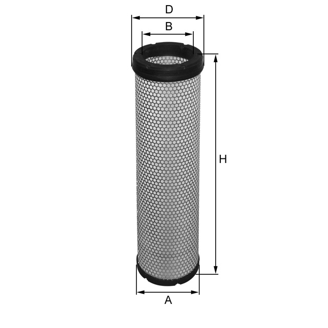 HP2502 air filter element (secondary)