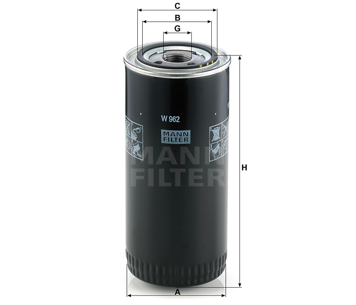 W 962 oil filter spin-on