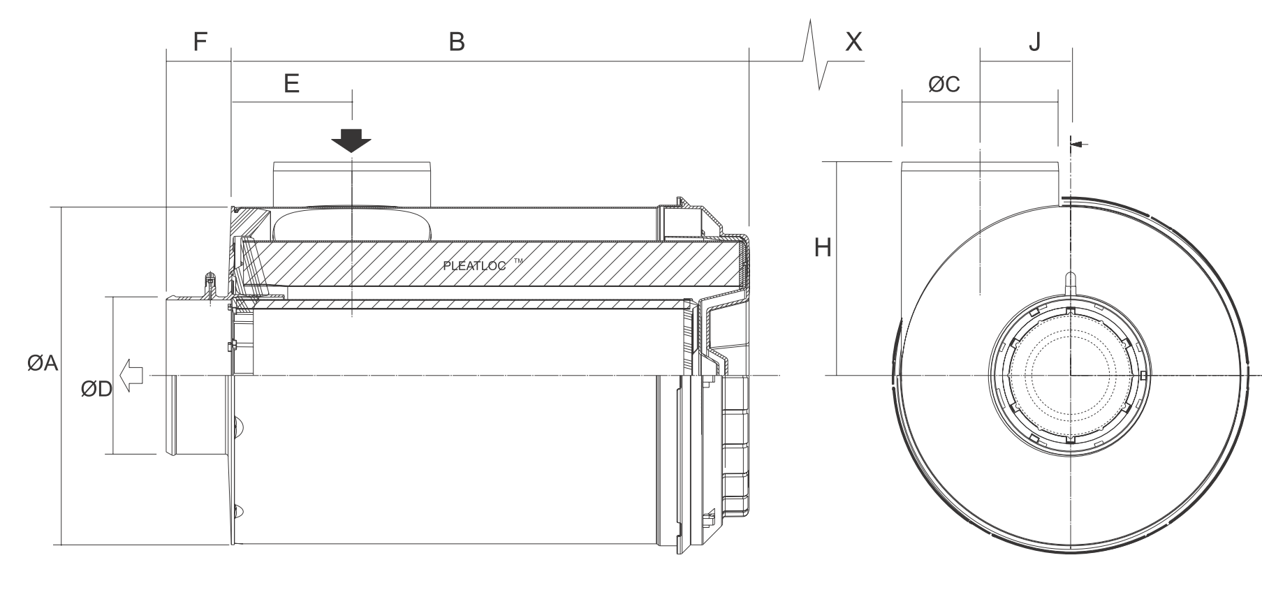 B180017 Luftfilter (RadialSeal ERB2)