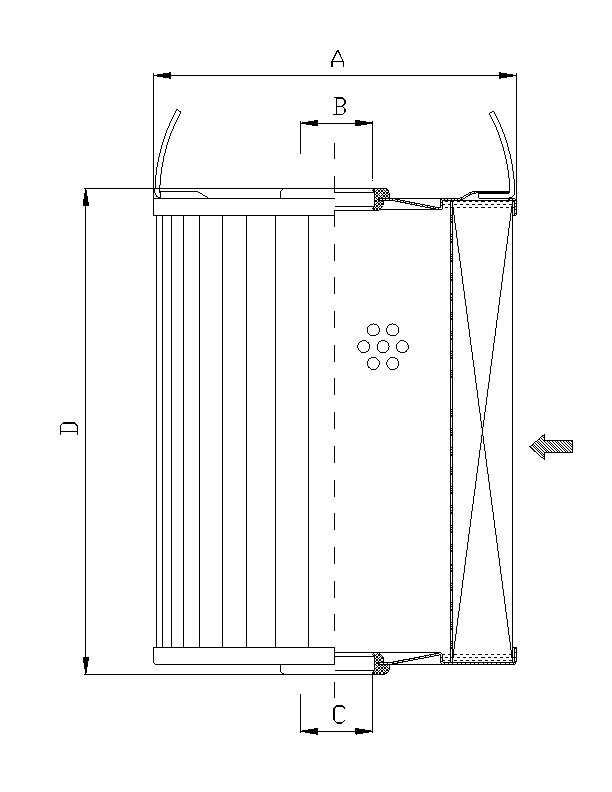 WT168 oil filter (hydraulic)