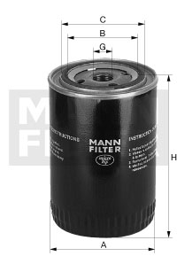 W 1254/2 x hydraulic filter spin-on