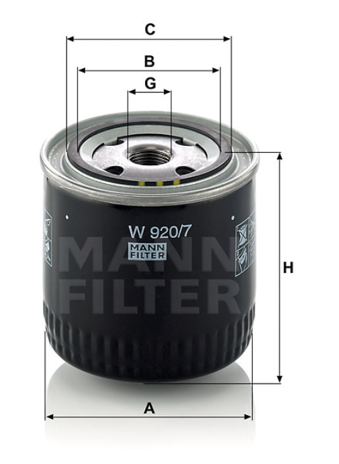 W 920/7 Ölfilter SpinOn