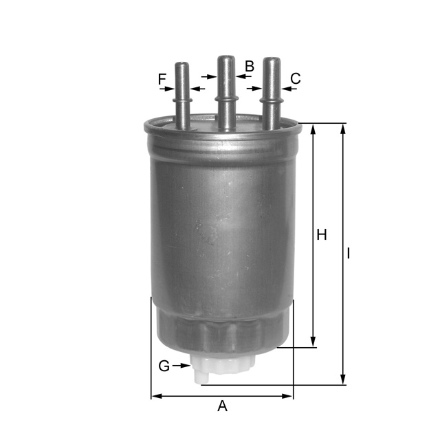 ZP05/8F Kraftstoff-Leitungsfilter (Inline)