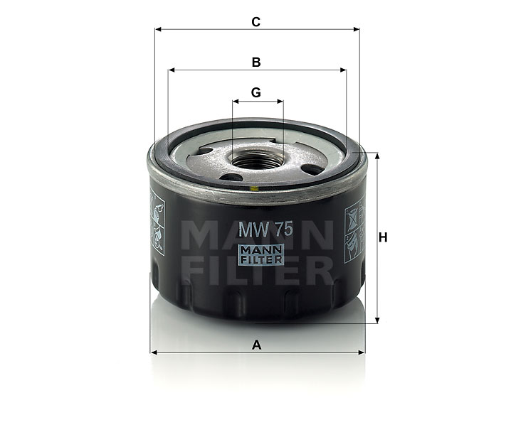 MW 75 oil filter (spin-on)