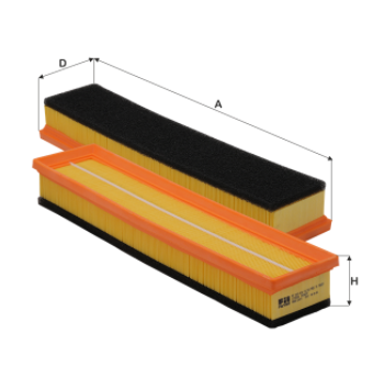 HP2250 air filter element