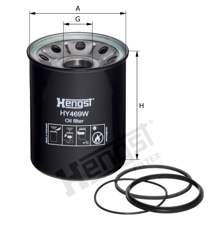 HY469W D698 hydraulic filter spin-on