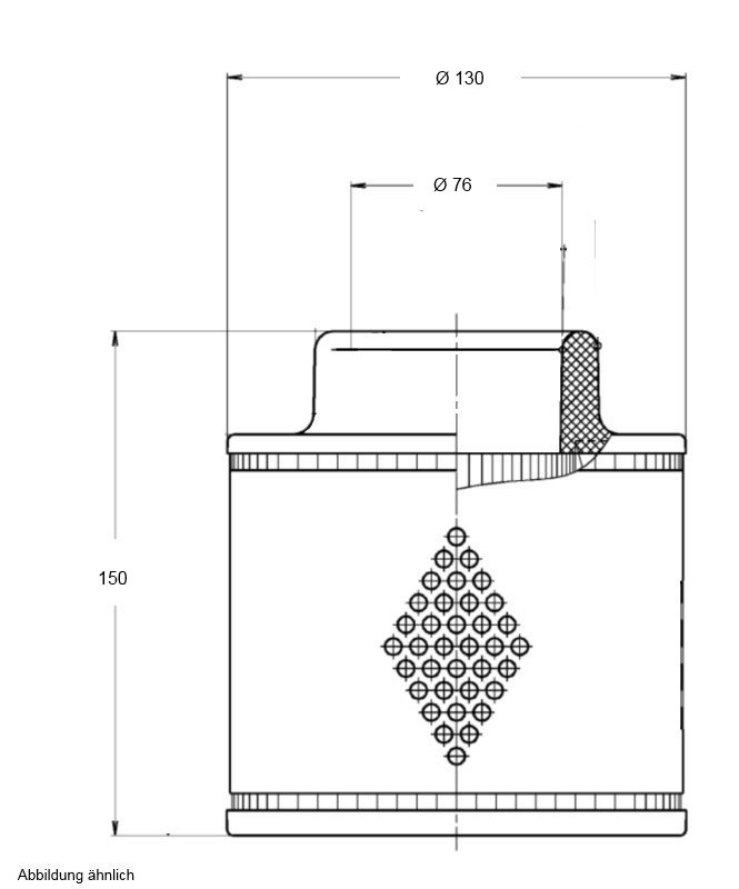 42884 Luftfilter (Aufsteckfilter NW76)