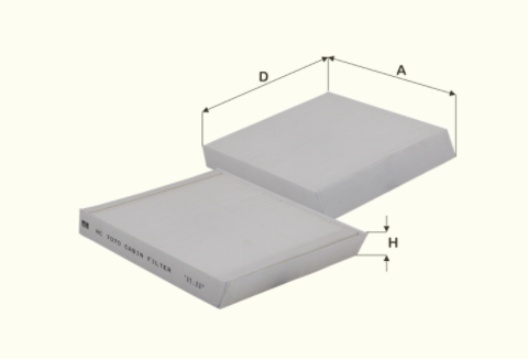 HC7070 cabin air filter element