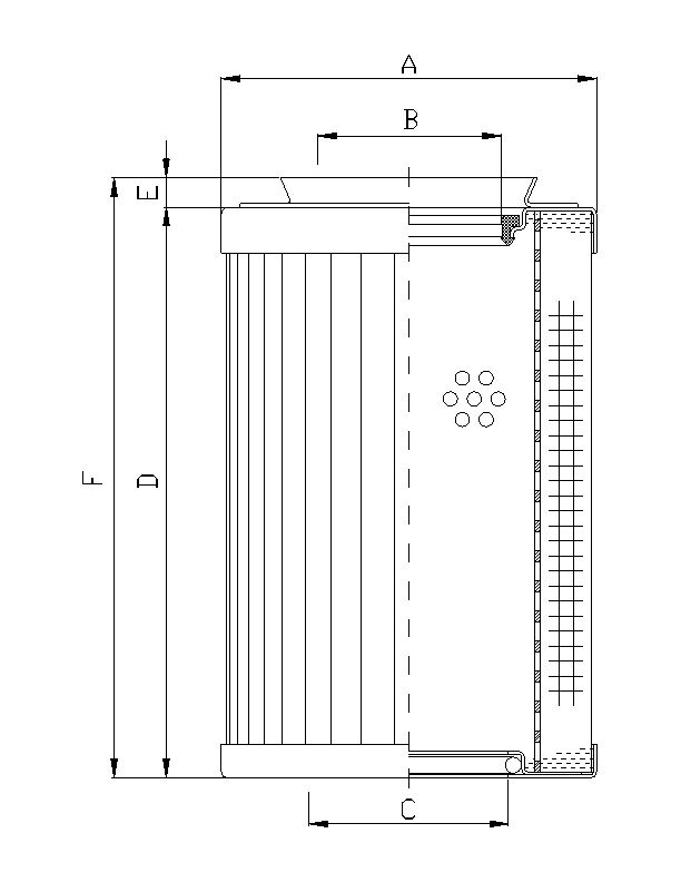 RMR439L10B Filter element for return filter