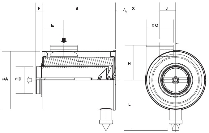 G210007 air filter (Cycloflow FTG)