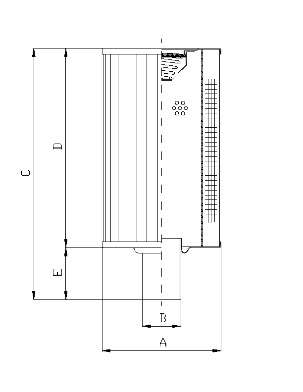 RVR85B25B Filter element for return filter